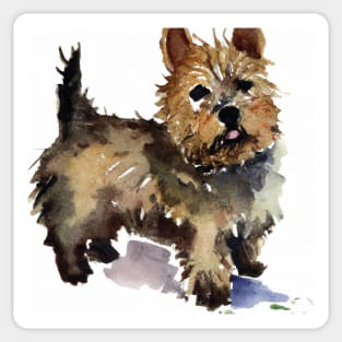 Watercolor Cairn Terrier - Dog Lovers Sticker